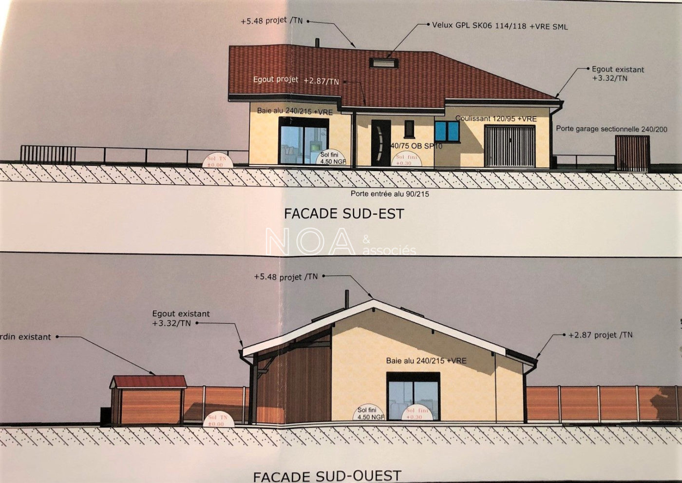 Maison plain pied en construction